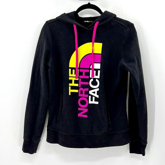 The North Face Tops - The North Face Hoodie - Black/Yellow/White/Purple - Small